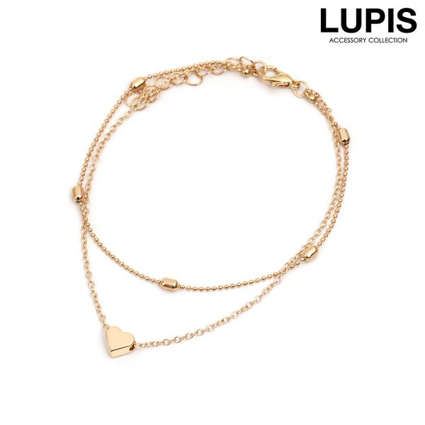 ゴールドハートチャームアンクレット - アンクレットを激安で通販販売