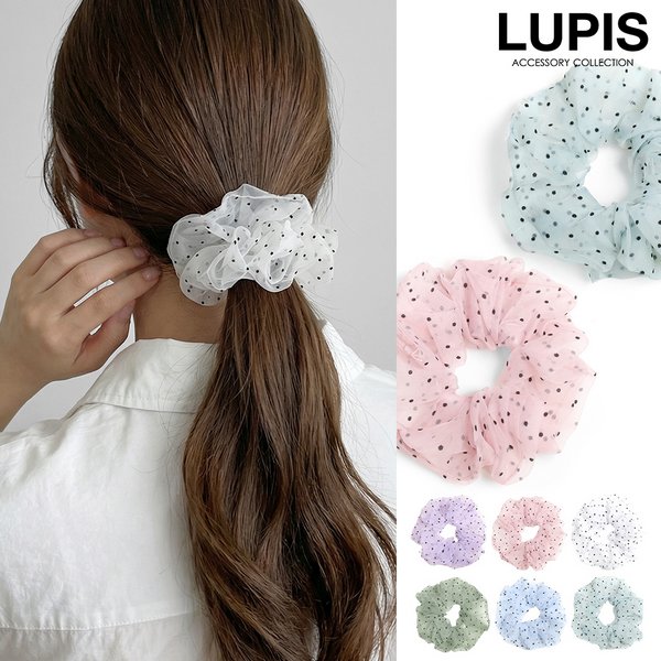 オーガンジードットシュシュ - ヘアアクセサリーを激安で通販販売