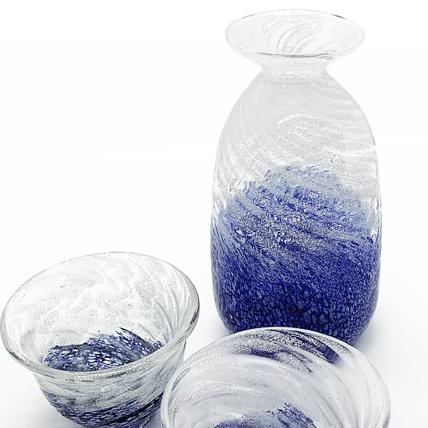 とっくり 徳利 日本酒 酒器 冷酒 琉球ガラス グラス コバルト徳利