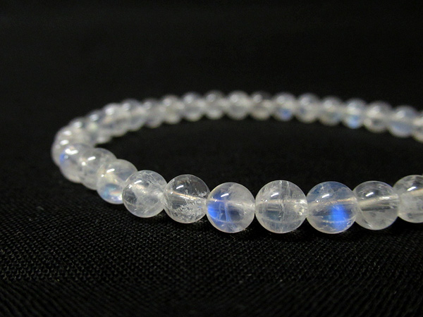 高品質 レインボームーンストーン ブレスレット 約5～5.5mm 天然石販売