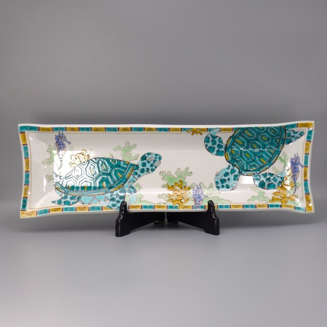 15号長角飾皿 海亀の絵 [ 山近泰 ]