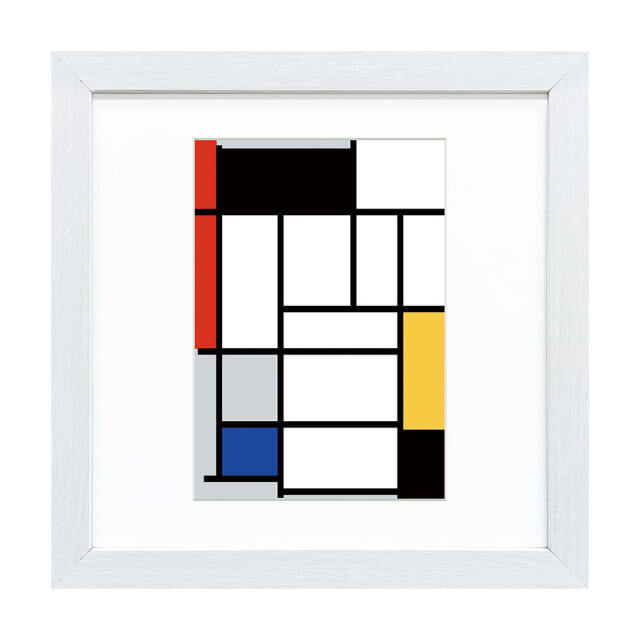 Piet Mondrian（ピエト モンドリアン） 赤、黒、黄色、青、灰色のコン