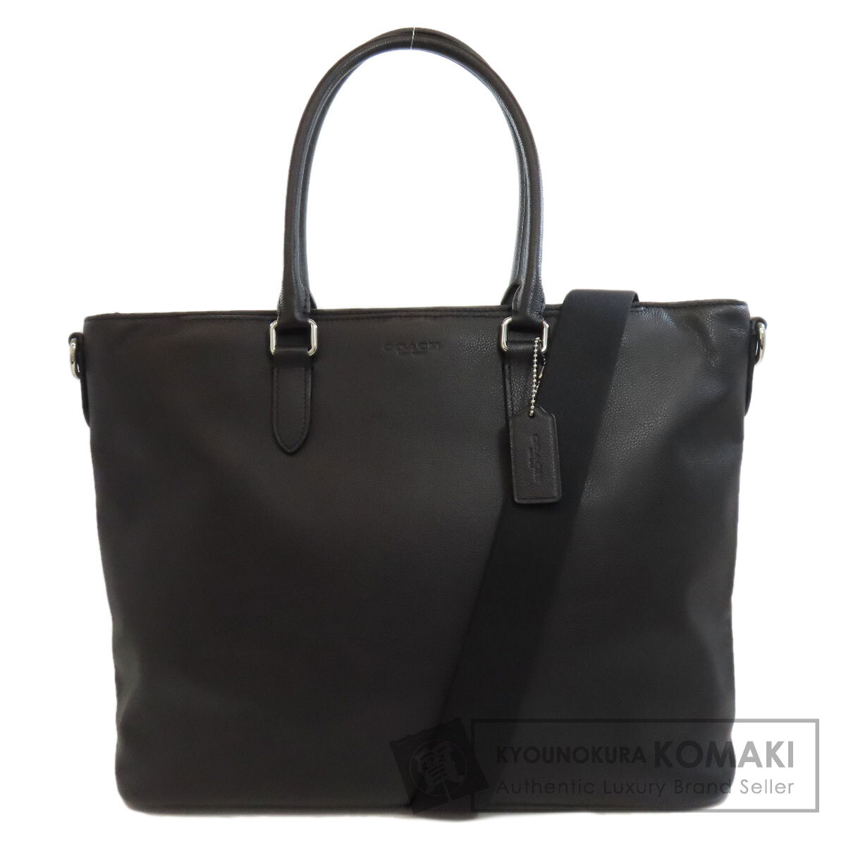コーチレザー ビジネスバッグ 黒 coach コーチ ブラックレザー