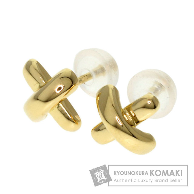 TIFFANY&Co. ティファニー クロスステッチ ピアス K18イエローゴールド