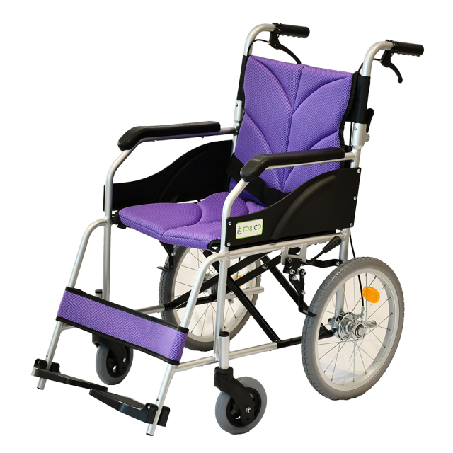 介護・外出に最適】 TORICO 介助式 軽量折りたたみ車椅子 「よか