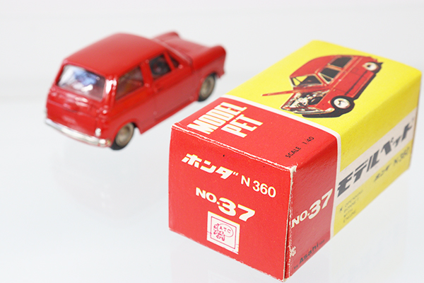 ミニカーショップ ケンボックス モデルペット☆37☆ホンダN360(赤