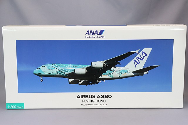 全日空商事 1/200 エアバス A380 JA381A FLYING HONU ANAブルー完成品