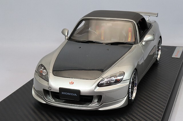 イグニッションモデル 1/18 ホンダ S2000 (AP2) ダークシルバー/BBS RG