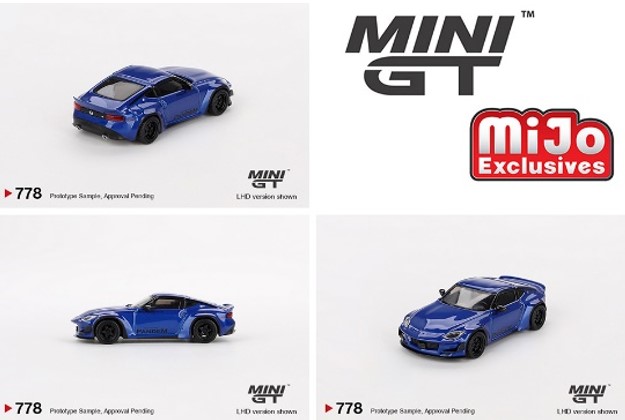 Mijo特注】 TSM ミニGT 1/64 パンデム 日産 Z セイランブルー 左ハンドル