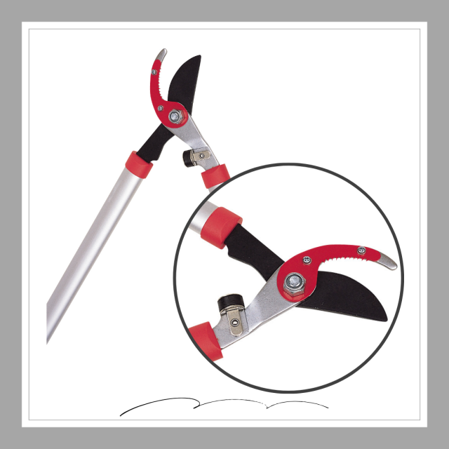 新型アルミ柄 エッジ付伸縮太枝切鋏「2043L」