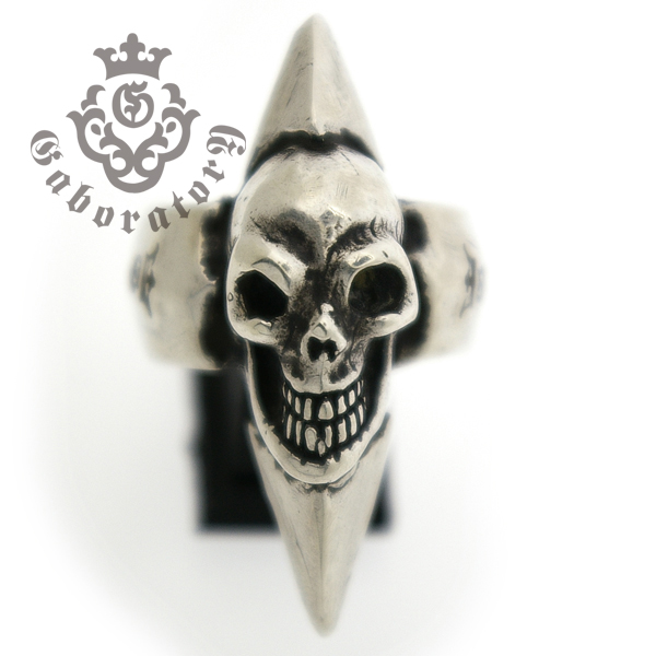 ガボラトリー Gaboratory Skull with spike ring スカルw/スパイク
