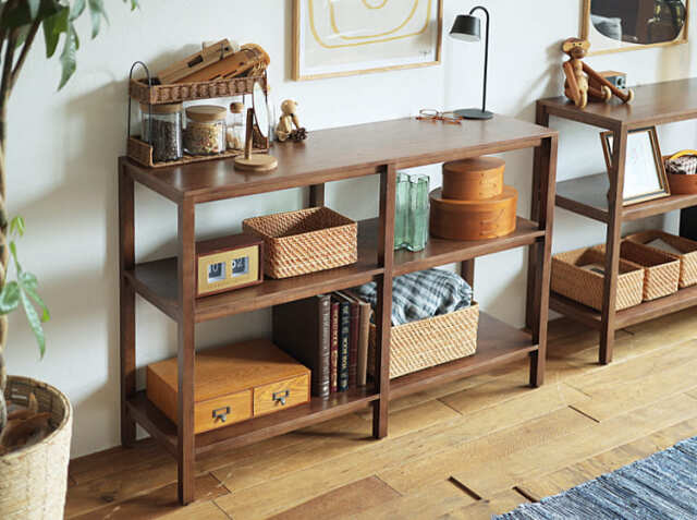 オープンシェルフ form（フォーム）ブラウン 120cm｜北欧