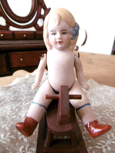 フランスアンティーク,ビスクドール,女の子,ミニョネット