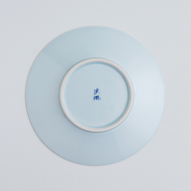 波佐見焼 洸琳窯 見込青白磁千段 7寸皿