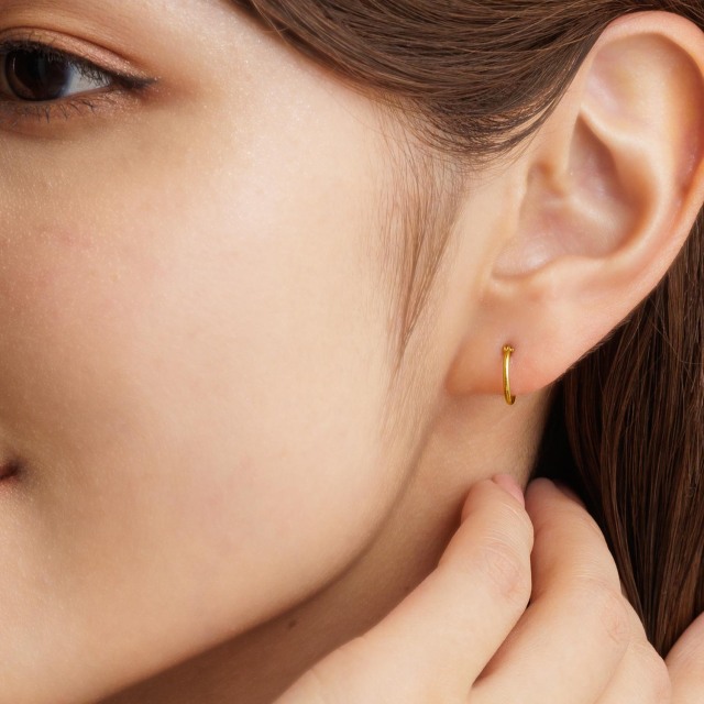 ピアス 両耳 フープピアス K18 ゴールド 18金 le56-0001-yg