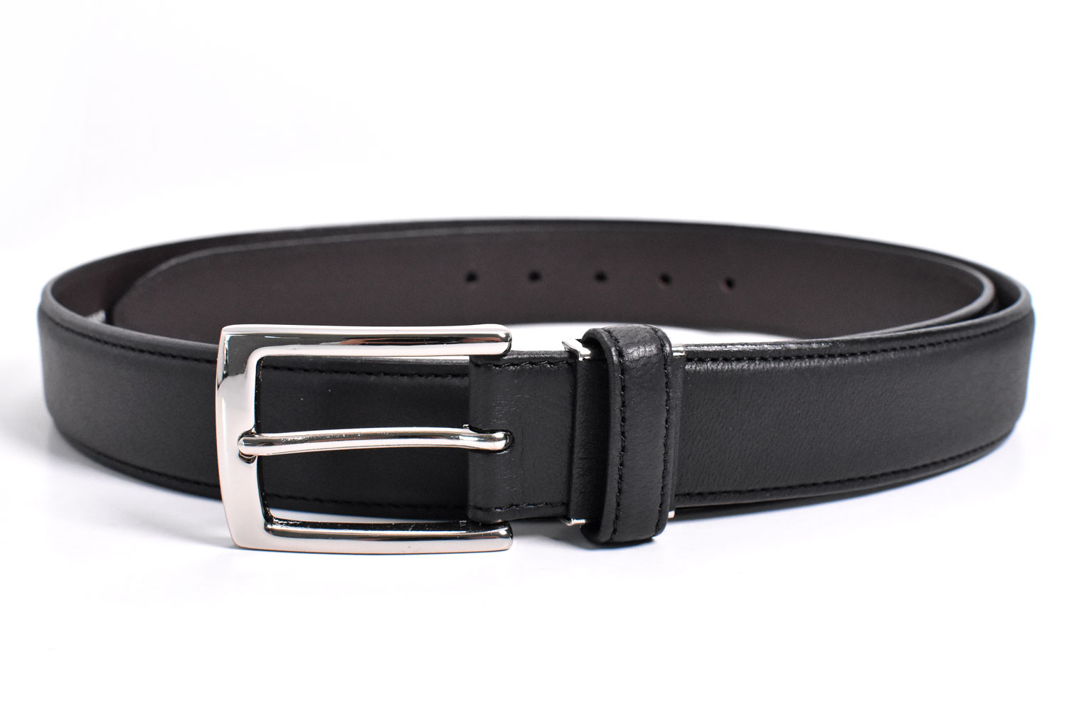 鹿革 メンズベルト 30mm幅 ピン式 「プレリーギンザ」 NB12612
