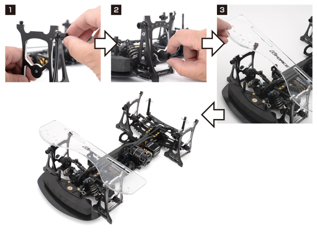 G-FORCE 1/10ツーリングカー用セットアップシステムV2（ブラック） Set
