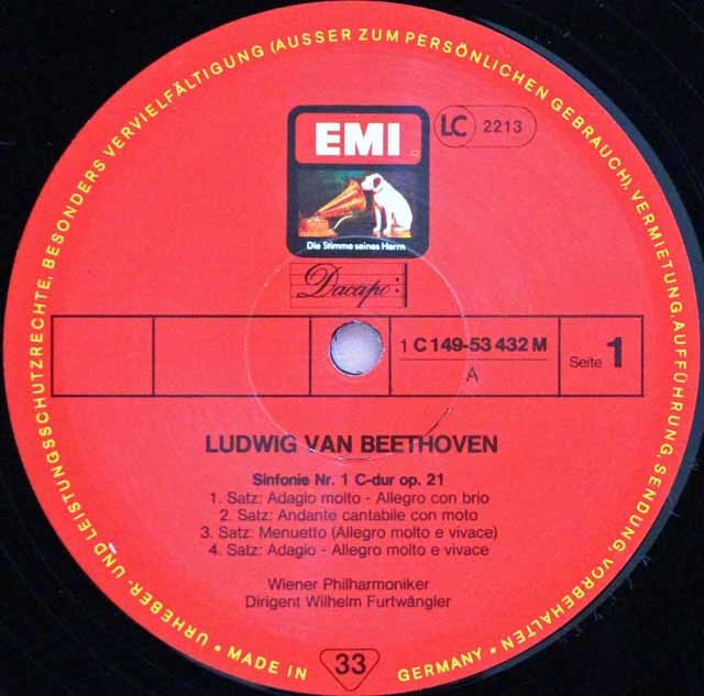 LP レコード フルトヴェングラーのベートーヴェン/交響曲全集 独EMI 3143