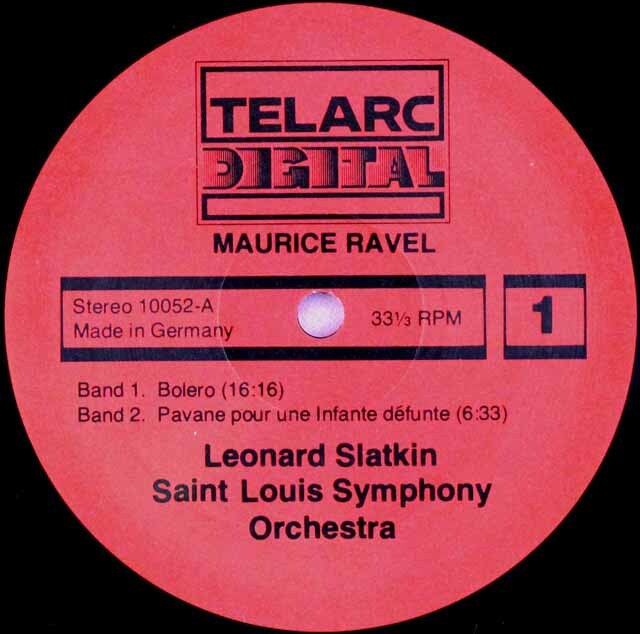 LP レコード スラットキンのラヴェル/ボレロ、「ダフニスとクロエ