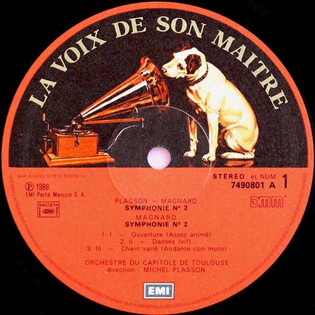 LP レコード プラッソンのマニャール/交響曲第2番ほか 仏EMI 3688