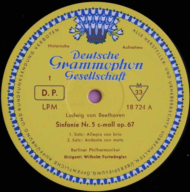 LP レコード フルトヴェングラーのベートーヴェン/交響曲第5番ほか 独
