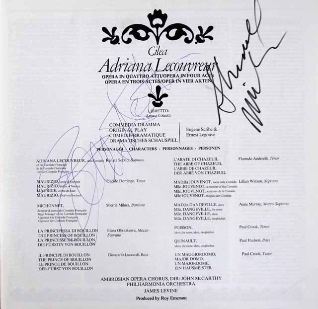 LP レコード 直筆サイン入り ドミンゴ、スコット、レヴァインらの