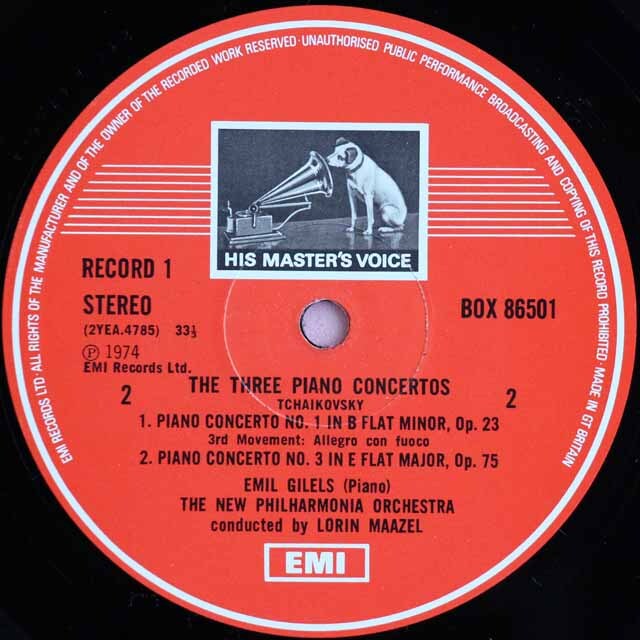 LP レコード ギレリス、マゼールのチャイコフスキー/ピアノ協奏曲第1