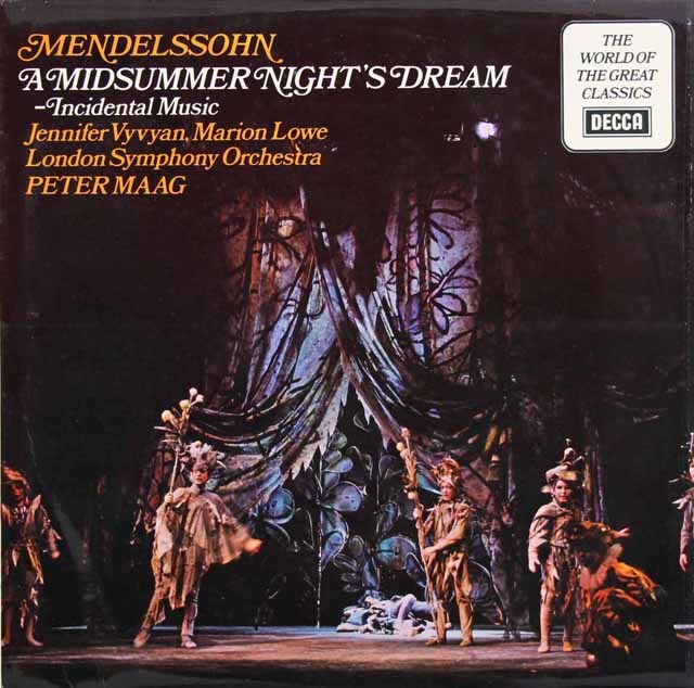 LPレコード マークのメンデルスゾーン/「真夏の夜の夢」 英DECCA 3626