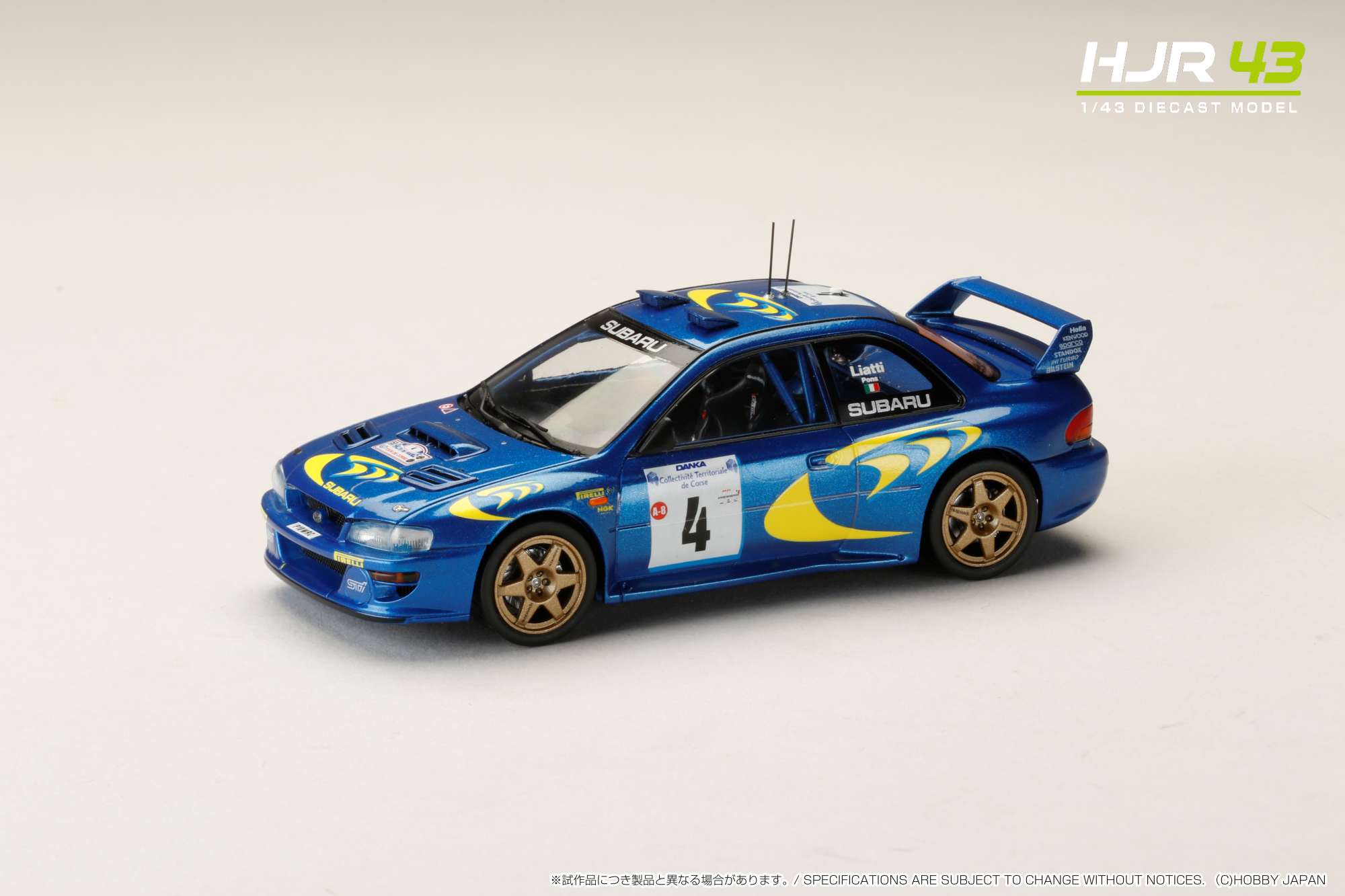 ホビージャパン 1/43 (ダイキャスト製) スバル インプレッサ No.4 1997