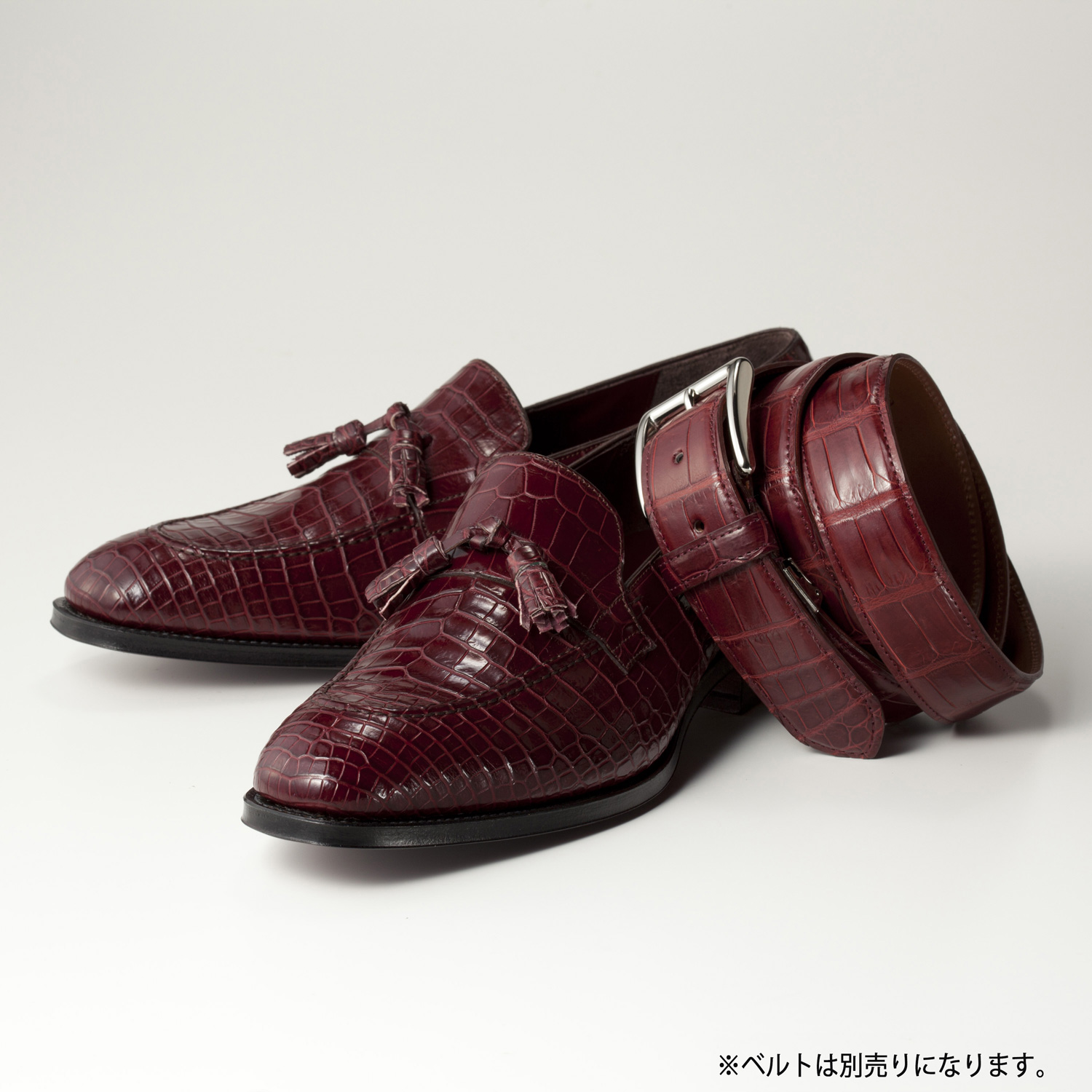 クロコダイル タッセルローファーシューズ[LE1509] クロコダイルレザー