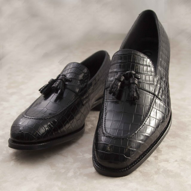 クロコダイル タッセルローファーシューズ[LE1509] クロコダイルレザー