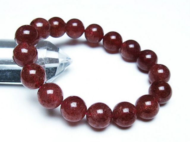 パワーストーン 天然石 アフリカンストロベリークォーツブレスレット
