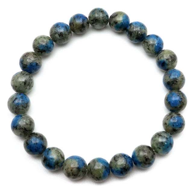 K2ブルー マラカイト共生 AAA ブレスレット 8mm パキスタン産 天然石