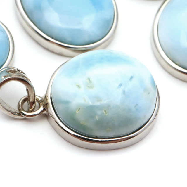 ラリマー ペンダント 天然石 ネックレス Aランク Silver925 ランダム