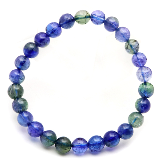 タンザナイト ブレスレットバイカラー AAAAA 8mm 鑑別書付き 12月