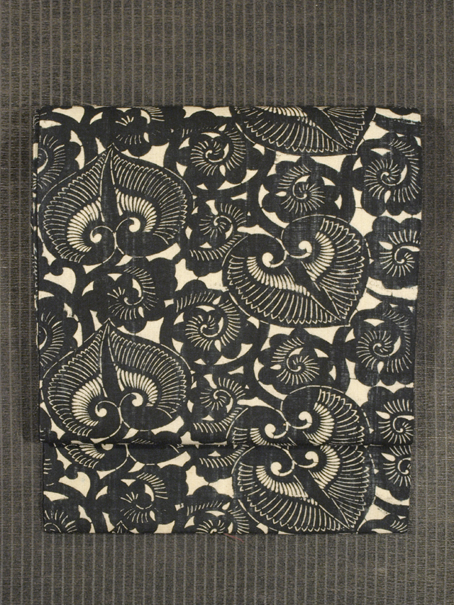 帯のアトリエ 花邑 hanamura 銀座 「葵唐草文様 和更紗 名古屋帯」