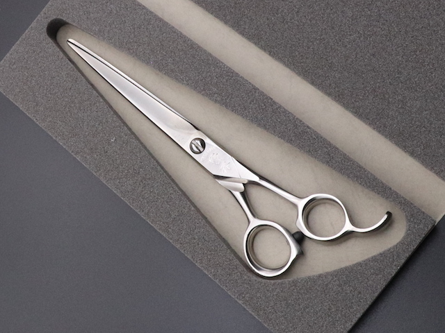 賢斎 沼津海老727 理容師用 セルフカット用 中古シザー ハサミ屋はやし