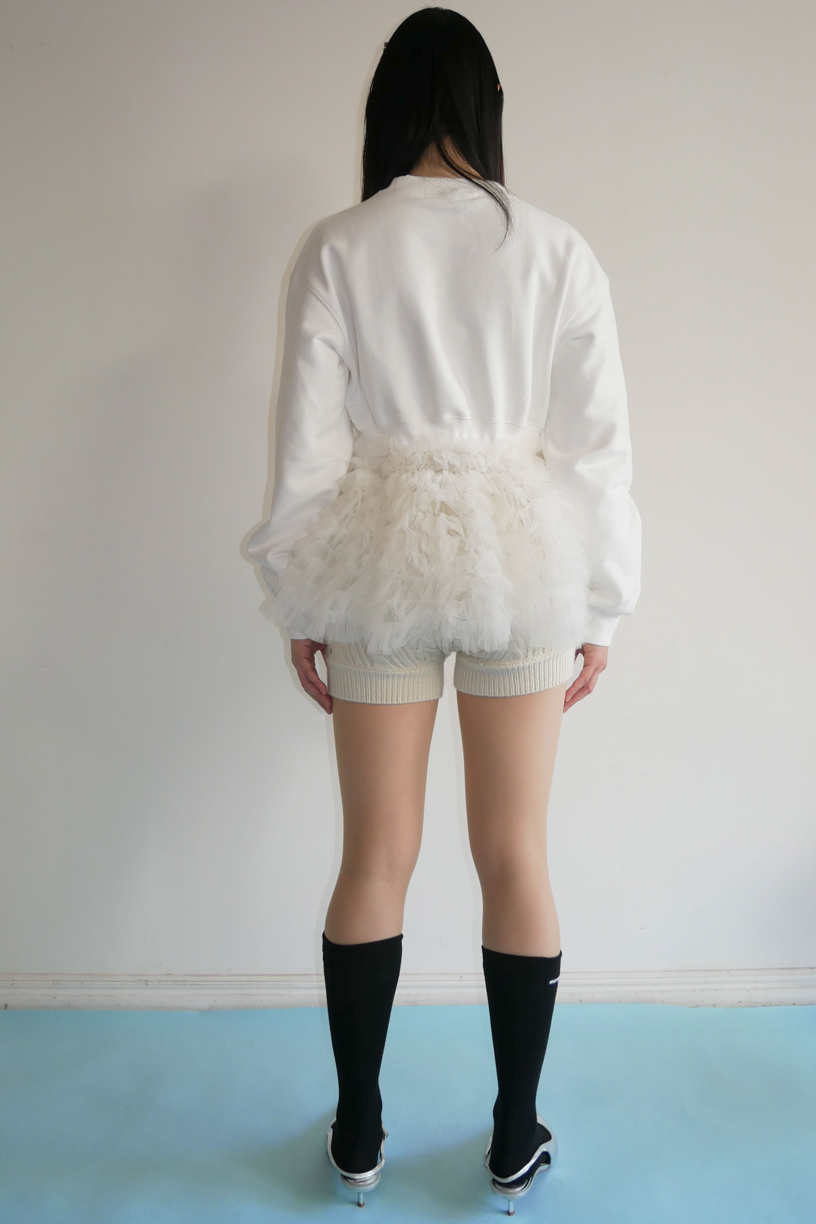HONEY MI HONEY｜tulle peplum sweat