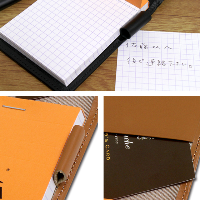 入学祝い・進学祝いに贈る ボールペンとメモ帳＆本革製メモカバーの