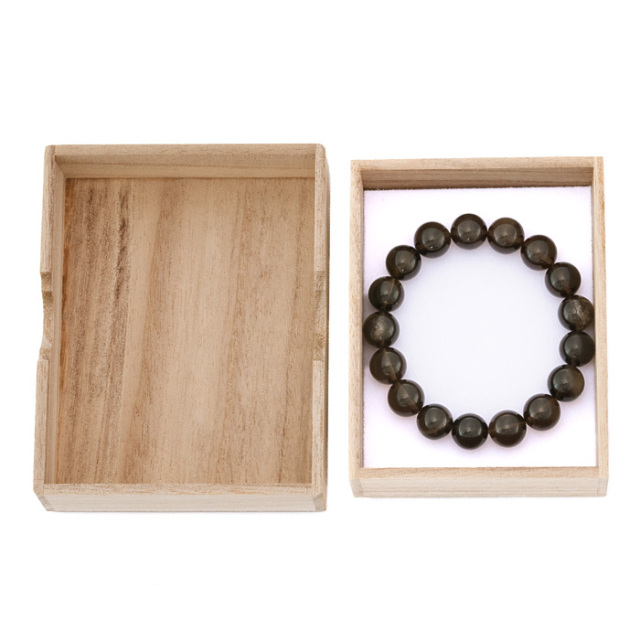 ブレスレット 黒水晶 草入り 12mm 17玉 （黒平鉱山産） （純国産