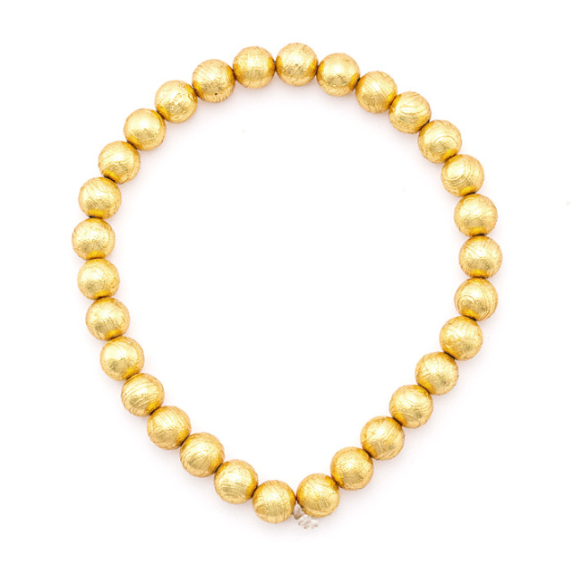 ブレスレット ギベオン （ゴールド） （ナミビア産） 6mm 30玉 No.46
