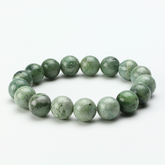 ブレスレット 日高翡翠（ひだかひすい） AA （北海道産） 12φ 17玉 No