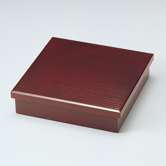 京小判弁当箱 溜内朱 漆塗り ランチボックス 11-12404【製造中止