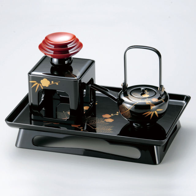 屠蘇器揃 松竹梅 木製 漆塗り (製造中止) 漆器の井助