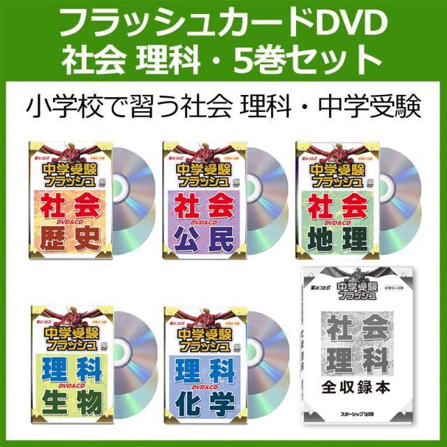 中学受験フラッシュDVD・CD 5科目セット 【公式通販】