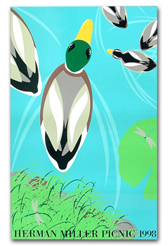 Herman Miller Picnic Poster 1998 Ducks
