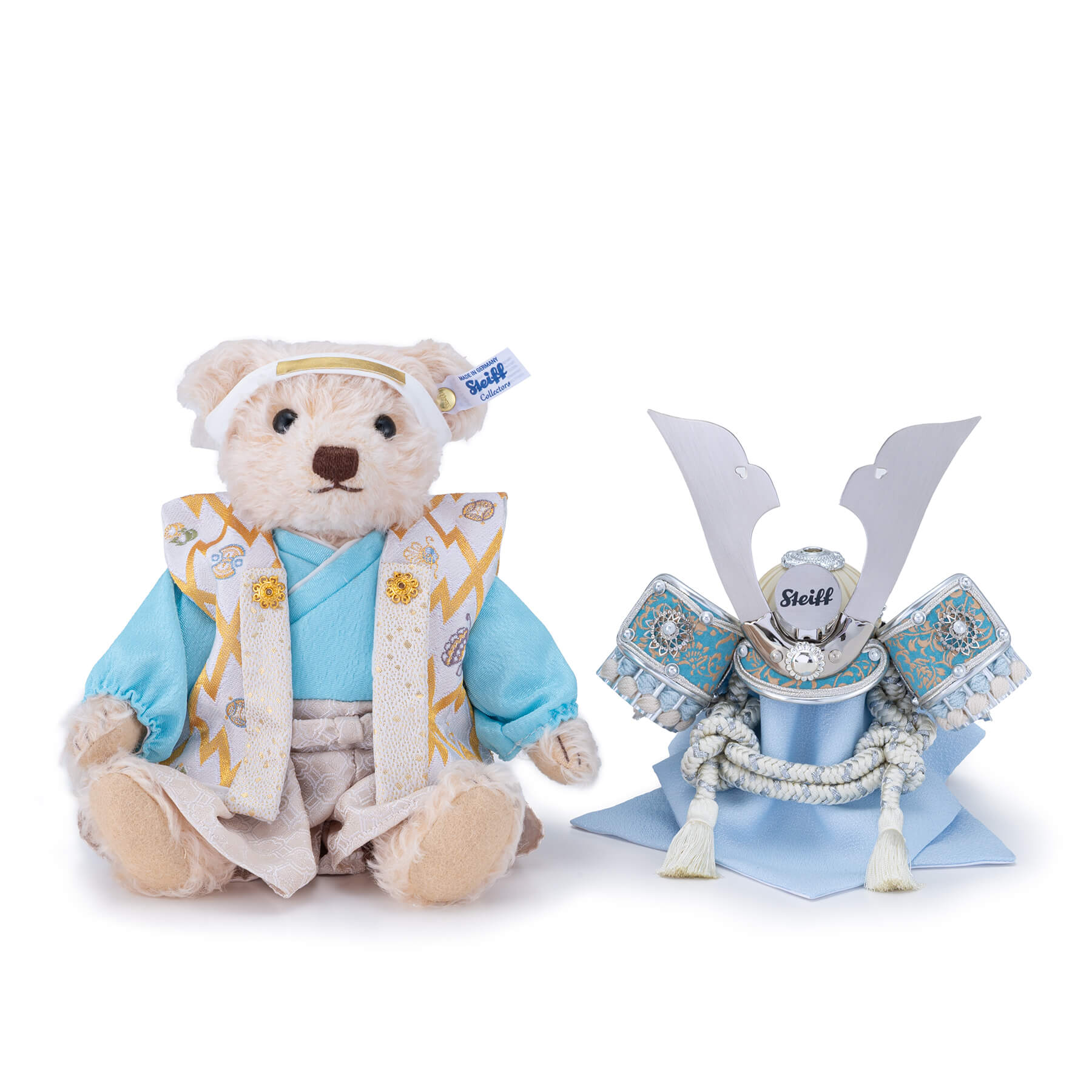 テディベア サムライ「中鍬シルバー」 | ドイツ最高級テディベアの