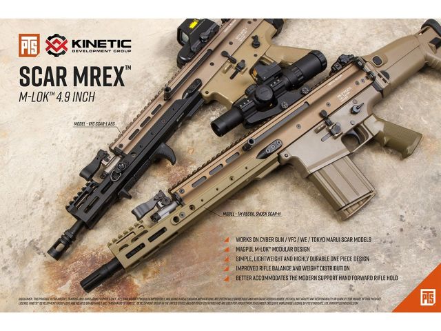 PTS Kinetic SCAR MREX M-Lok 4.9in レイルハンドガード （各社対応）