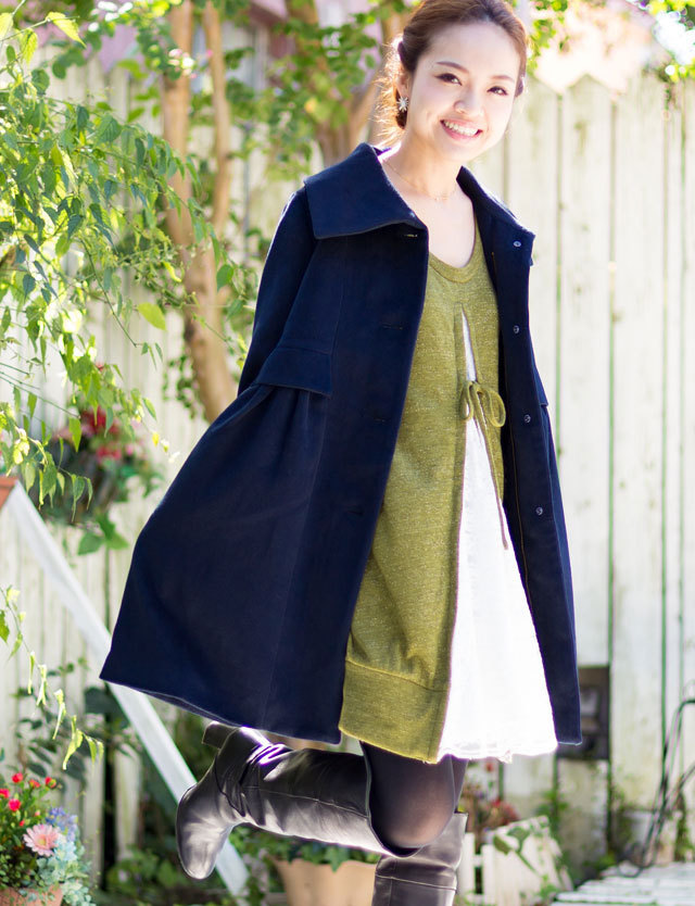 ハイウエスト 切替ママコート マルチダッカー付き スウィートマミー本店