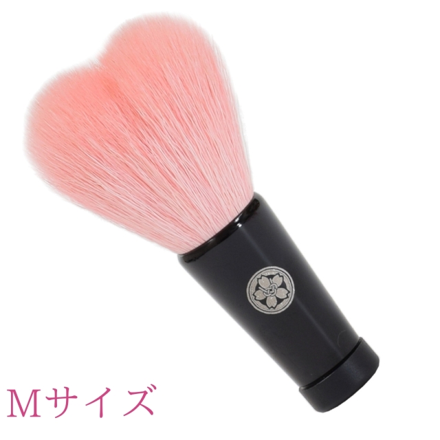 hws-M ハート洗顔ブラシ Mサイズ （ピンク/白） 山羊毛/PBT混毛